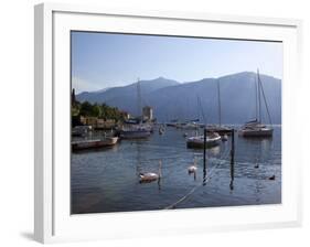 Boat Harbour and Lake, Bellagio, Lake Como, Lombardy, Italian Lakes, Italy, Europe-Frank Fell-Framed Photographic Print