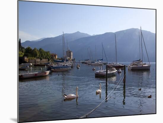 Boat Harbour and Lake, Bellagio, Lake Como, Lombardy, Italian Lakes, Italy, Europe-Frank Fell-Mounted Photographic Print