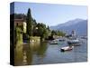 Boat Harbour and Lake Como, Bellagio, Lombardy, Italian Lakes, Italy, Europe-Frank Fell-Stretched Canvas