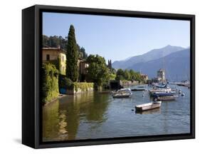 Boat Harbour and Lake Como, Bellagio, Lombardy, Italian Lakes, Italy, Europe-Frank Fell-Framed Stretched Canvas