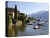 Boat Harbour and Lake Como, Bellagio, Lombardy, Italian Lakes, Italy, Europe-Frank Fell-Stretched Canvas