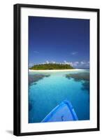 Boat Heading for Desert Island, Maldives, Indian Ocean, Asia-Sakis Papadopoulos-Framed Photographic Print