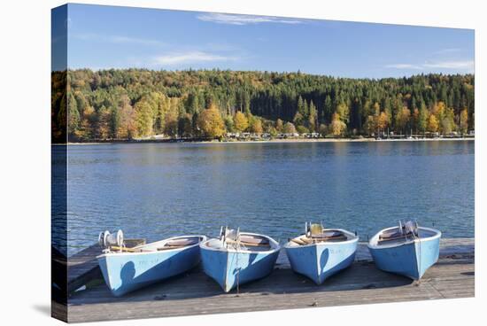 Boat Hire, Walchensee Village, Walchensee Lake, Bavarian Alps, Upper Bavaria, Bavaria, Germany-Markus Lange-Stretched Canvas