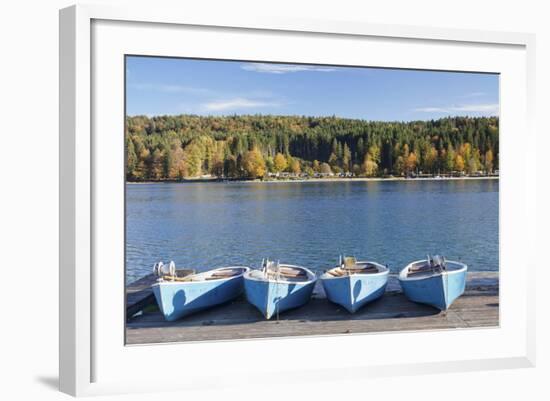 Boat Hire, Walchensee Village, Walchensee Lake, Bavarian Alps, Upper Bavaria, Bavaria, Germany-Markus Lange-Framed Photographic Print