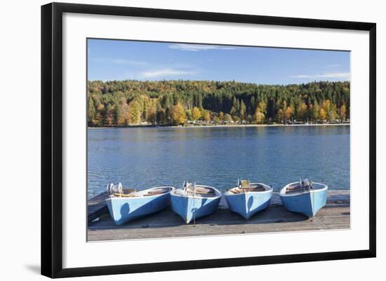 Boat Hire, Walchensee Village, Walchensee Lake, Bavarian Alps, Upper Bavaria, Bavaria, Germany-Markus Lange-Framed Photographic Print