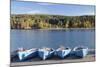 Boat Hire, Walchensee Village, Walchensee Lake, Bavarian Alps, Upper Bavaria, Bavaria, Germany-Markus Lange-Mounted Photographic Print