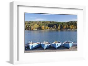 Boat Hire, Walchensee Village, Walchensee Lake, Bavarian Alps, Upper Bavaria, Bavaria, Germany-Markus Lange-Framed Photographic Print