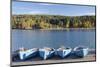 Boat Hire, Walchensee Village, Walchensee Lake, Bavarian Alps, Upper Bavaria, Bavaria, Germany-Markus Lange-Mounted Photographic Print