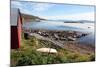 Boat House and Slip. Helgoy, Kvalsund, North Norway, Norway, Scandinavia, Europe-David Lomax-Mounted Photographic Print