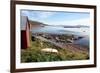 Boat House and Slip. Helgoy, Kvalsund, North Norway, Norway, Scandinavia, Europe-David Lomax-Framed Photographic Print