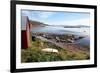 Boat House and Slip. Helgoy, Kvalsund, North Norway, Norway, Scandinavia, Europe-David Lomax-Framed Photographic Print