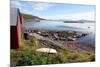 Boat House and Slip. Helgoy, Kvalsund, North Norway, Norway, Scandinavia, Europe-David Lomax-Mounted Photographic Print