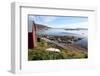Boat House and Slip. Helgoy, Kvalsund, North Norway, Norway, Scandinavia, Europe-David Lomax-Framed Photographic Print