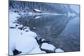 Boat House at Lake Louise, Banff National Park, Rocky Mountains, Alberta, Canada-Miles Ertman-Mounted Photographic Print