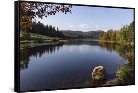 Boat house by a pond, near Bar Harbor, Mount Desert Island, near Arcadia Nat'l Park, Maine, USA-Jean Brooks-Framed Stretched Canvas