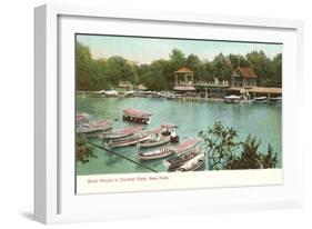 Boat House, Central Park, New York City-null-Framed Art Print