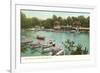 Boat House, Central Park, New York City-null-Framed Premium Giclee Print