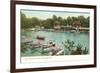 Boat House, Central Park, New York City-null-Framed Premium Giclee Print