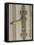 Boat House Door Lock at Norheimsund, Hardanger Fjord, Norway-Russell Young-Framed Stretched Canvas