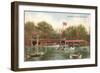 Boat House in Central Park, New York City-null-Framed Art Print