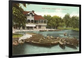 Boat House, Lincoln Park, Chicago, Illinois-null-Framed Art Print