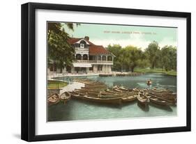 Boat House, Lincoln Park, Chicago, Illinois-null-Framed Art Print