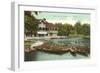 Boat House, Lincoln Park, Chicago, Illinois-null-Framed Art Print