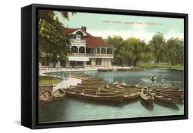 Boat House, Lincoln Park, Chicago, Illinois-null-Framed Stretched Canvas
