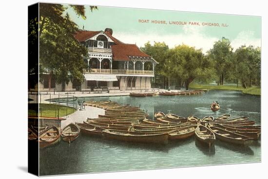 Boat House, Lincoln Park, Chicago, Illinois-null-Stretched Canvas