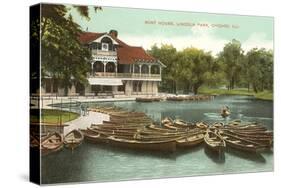 Boat House, Lincoln Park, Chicago, Illinois-null-Stretched Canvas
