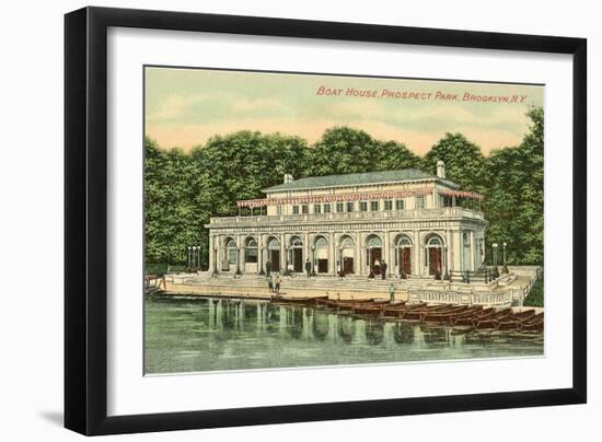 Boat House, Prospect Park, Brooklyn, New York-null-Framed Art Print