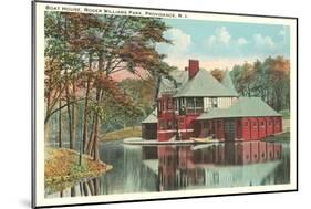 Boat House, Roger Williams Park, Providence, Rhode Island-null-Mounted Art Print