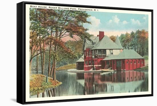 Boat House, Roger Williams Park, Providence, Rhode Island-null-Framed Stretched Canvas