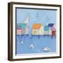 Boat House Row Dark Blue Sky-Phyllis Adams-Framed Art Print