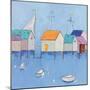 Boat House Row Dark Blue Sky-Phyllis Adams-Mounted Art Print