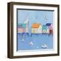 Boat House Row Dark Blue Sky-Phyllis Adams-Framed Art Print