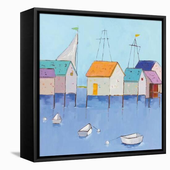 Boat House Row-Phyllis Adams-Framed Stretched Canvas