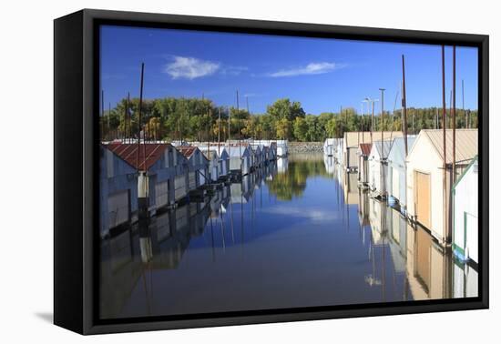 Boat Houses-X51hz-Framed Stretched Canvas