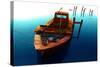 Boat III-Ynon Mabat-Stretched Canvas