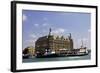 Boat in Front of Haydarpasa Terminus Railway Station, Istanbul, Turkey, Europe, Eurasia-Simon Montgomery-Framed Photographic Print