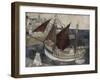 Boat in Harbour, Brittany-Christopher Wood-Framed Giclee Print