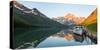 Boat in Josephine Lake, Many Glacier, Glacier National Park, Montana, USA-null-Stretched Canvas