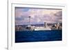 Boat in Puget Sound, Seattle beyond-null-Framed Photographic Print