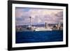 Boat in Puget Sound, Seattle beyond-null-Framed Photographic Print