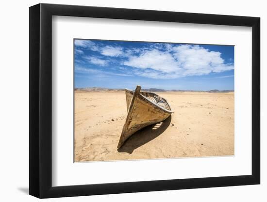 Boat in the Desert, Paracas National Reserve, Peru-xura-Framed Photographic Print