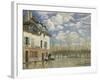 Boat in the Flood at Port Marly, C. 1876-Alfred Sisley-Framed Giclee Print