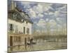 Boat in the Flood at Port Marly, C. 1876-Alfred Sisley-Mounted Giclee Print