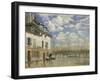 Boat in the Flood at Port Marly, C. 1876-Alfred Sisley-Framed Giclee Print