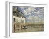 Boat in the Flood at Port Marly, C. 1876-Alfred Sisley-Framed Giclee Print