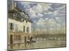 Boat in the Flood at Port Marly, C. 1876-Alfred Sisley-Mounted Giclee Print